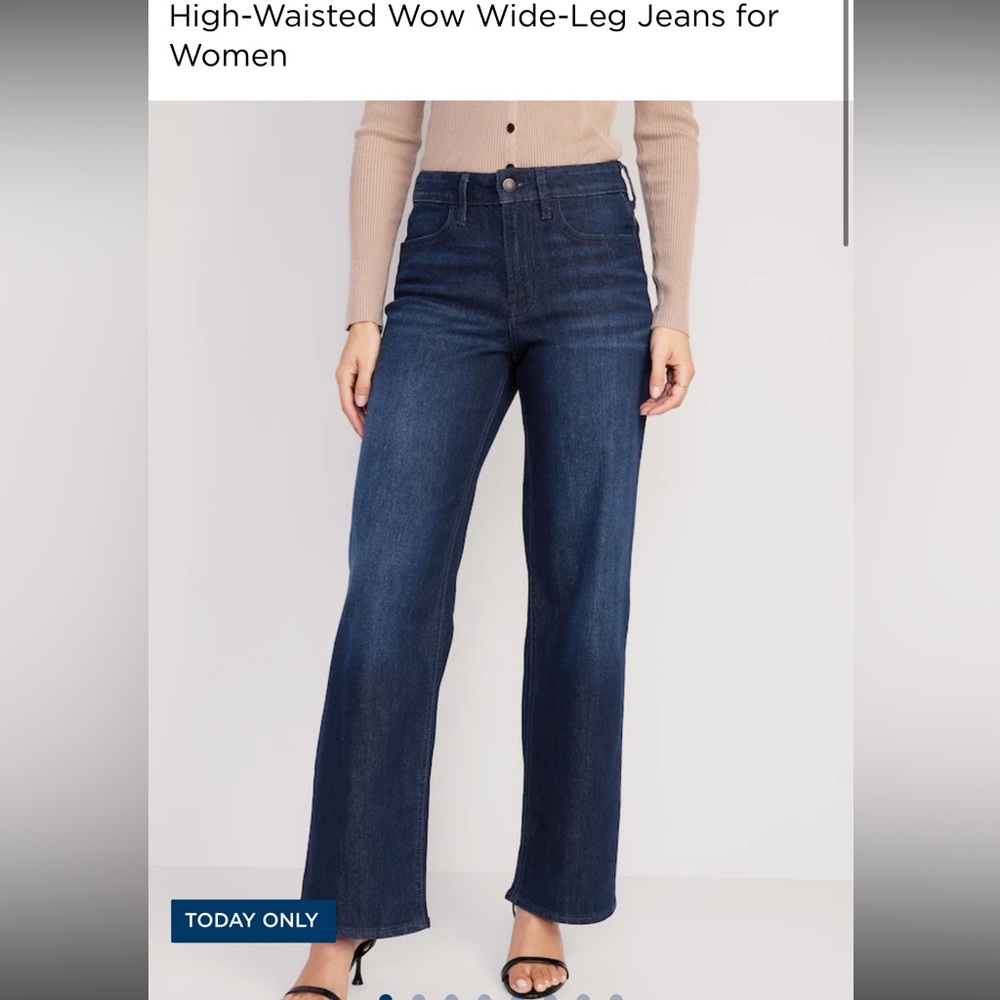 Old navy high waisted wow wide leg jeans in 2 short